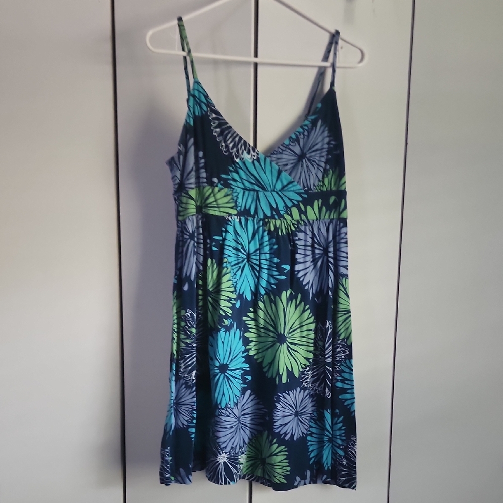 Old Navy Floral Mini Dress - Blue and Green